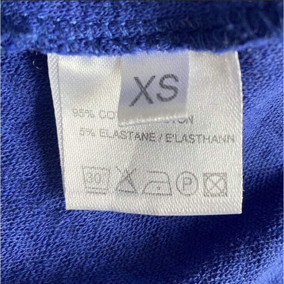 GANNI Royal Blue Dress Textured Fit And Flare Women Size Extra Small Cobalt Blue - Picture 4 of 7